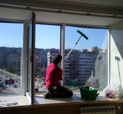 Мытье окон в однокомнатной квартире Кизел